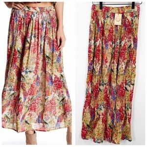 Raga Anthropologie Maxi Skirt Peacocks Birds